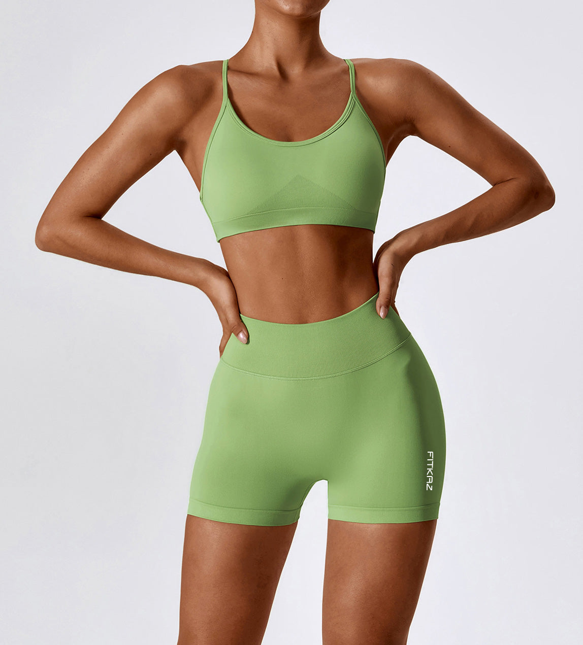 Seamless Knitted Back Beauty Sports Set