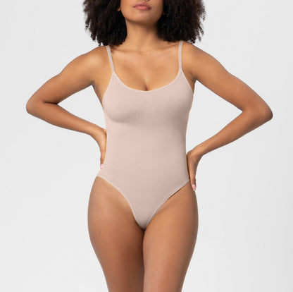 Knitted Casual Thong Bodysuit