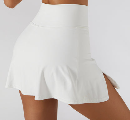 High Waist A Shape Mini Slit Build-in Sports Skirts