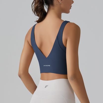 Full Coverage Deep V Back Beauty High Intensity Sports Bra