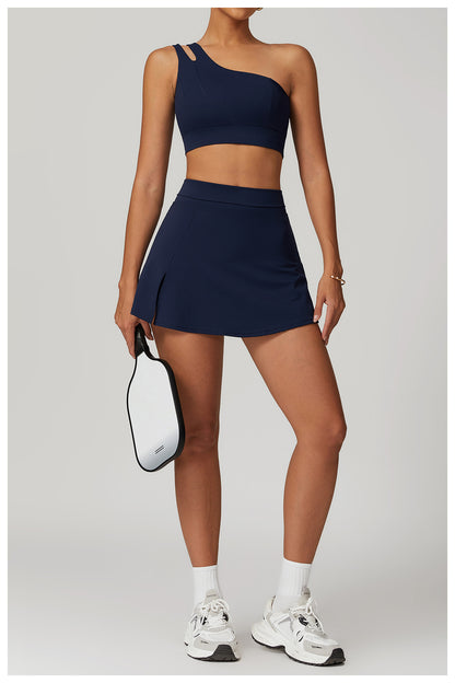 Irregular One Shoulder Thick Straps High Intensity Sports Bra