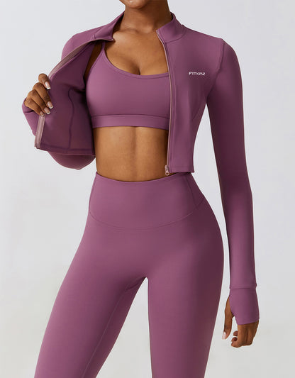 Quick Dry Crop Top Sports Jacket