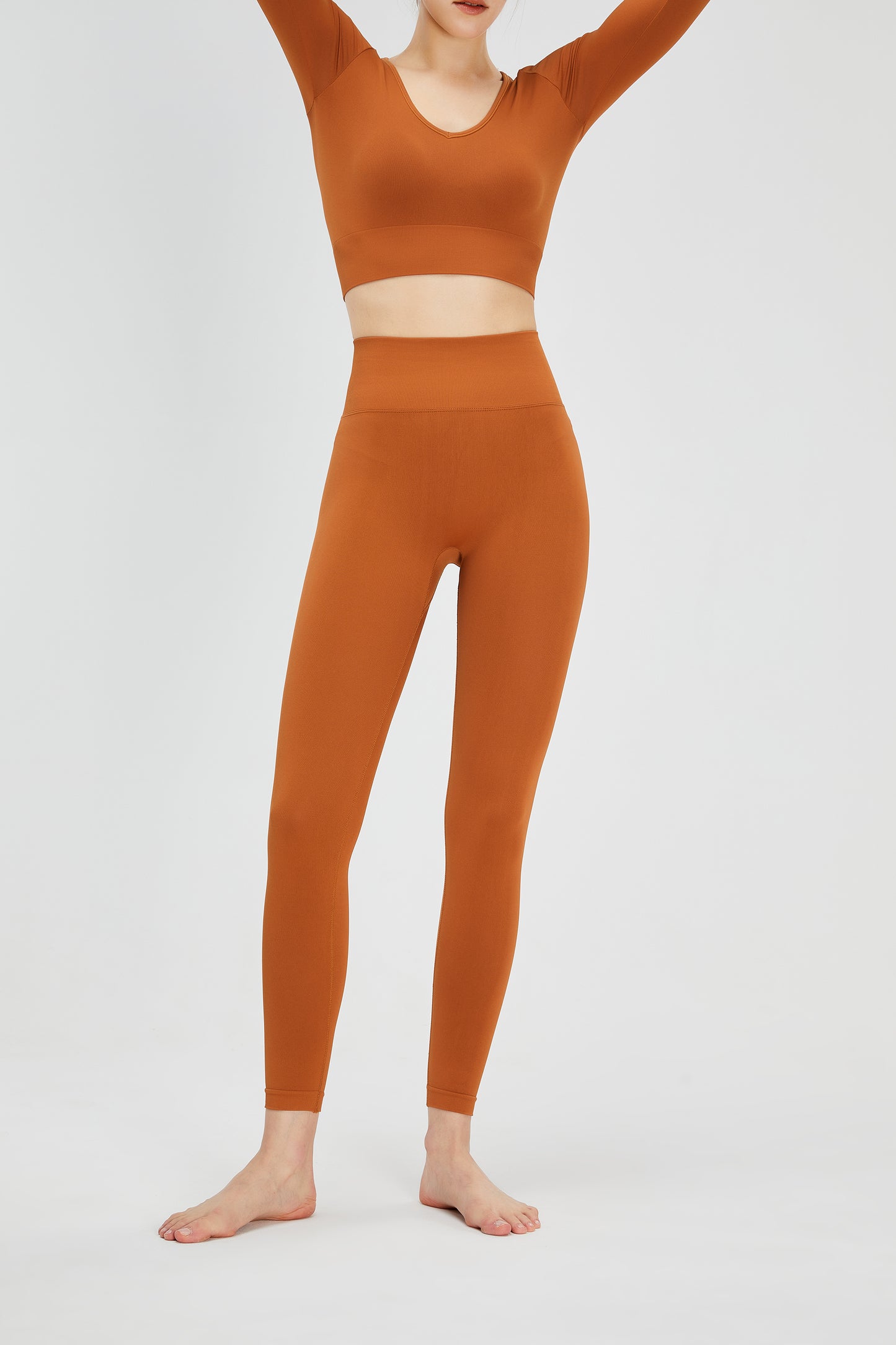 Flash Sale - Macaron Peach Booty Leggings Earth Tone