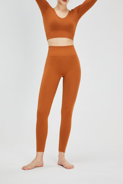 Flash Sale - Macaron Peach Booty Leggings Earth Tone