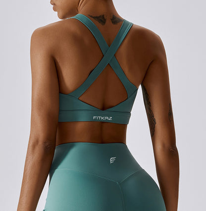 Crossed Back Beauty High Intensity Sports Bra