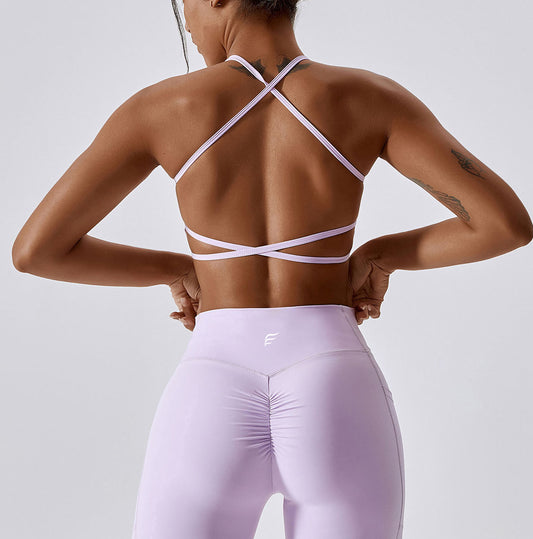Quick Dry Breathable Thin Straps Back Beauty Sports Bra