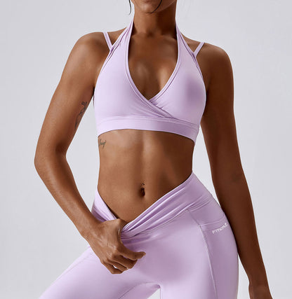 Quick Dry Breathable Deep V Sports Bra