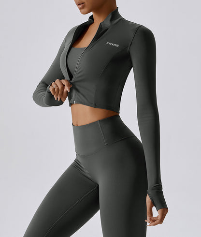 Quick Dry Crop Top Sports Jacket