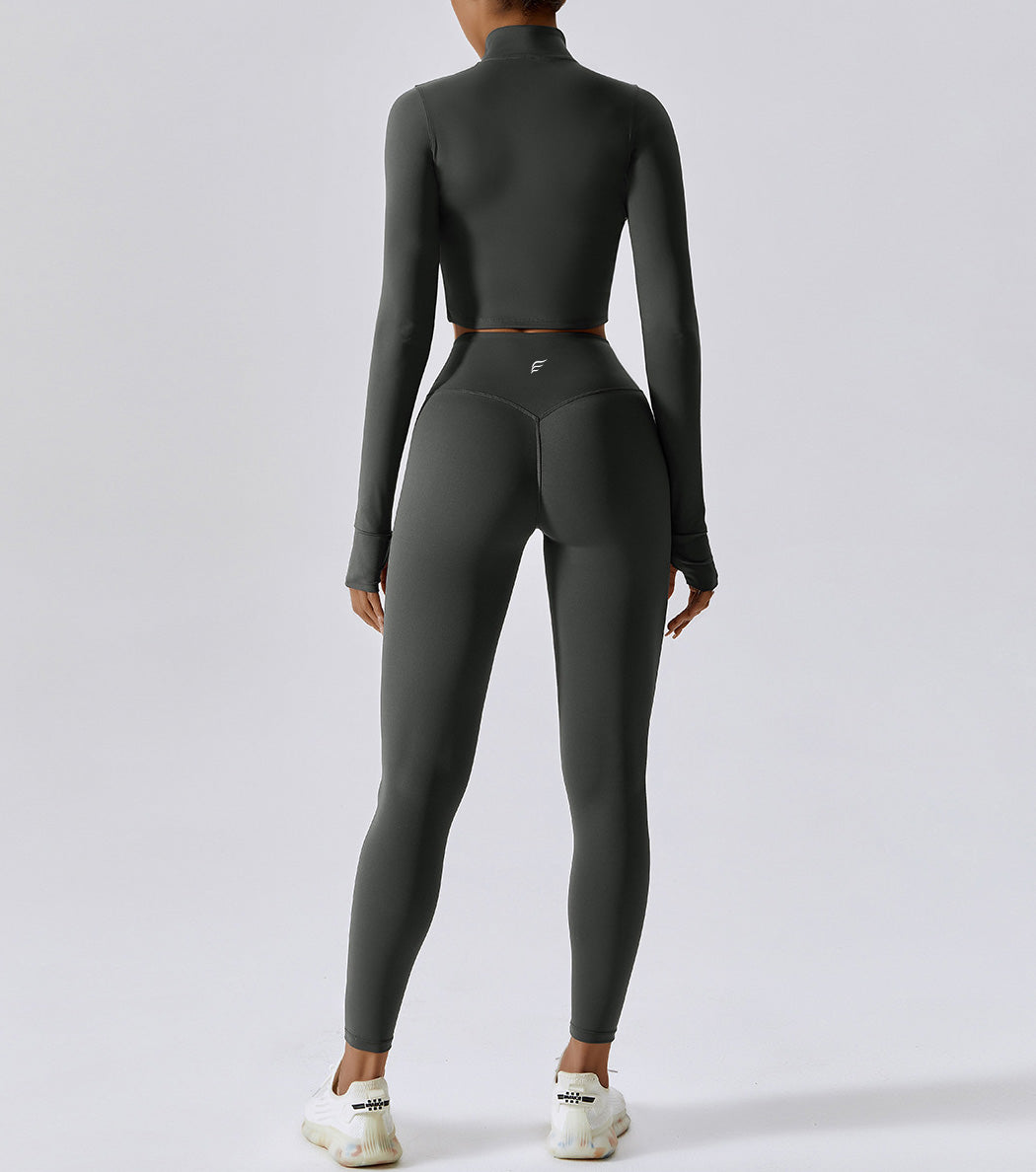 Quick Dry Crop Top Sports Jacket