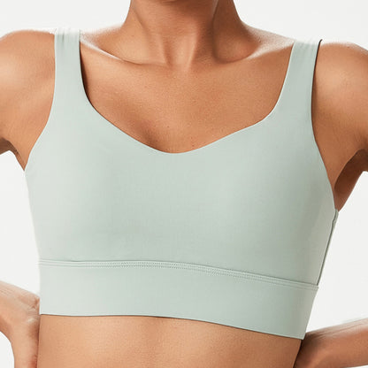 Fixed Pads Push Up High Intensity Sports Bra