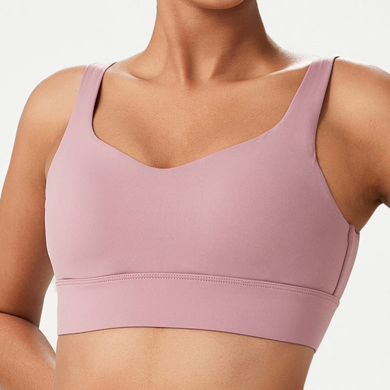 Fixed Pads Push Up High Intensity Sports Bra