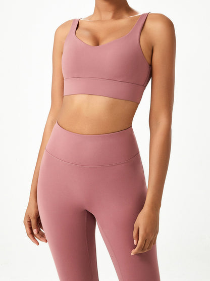 Fixed Pads Push Up High Intensity Sports Bra